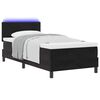 vidaXL LED Box Spring Bed met matras met LED Zwart 80 x 200 cm Fluweel