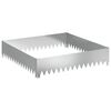 vidaXL Gazonrand 100 x 100 x 20 cm Staal Zilverkleurig
