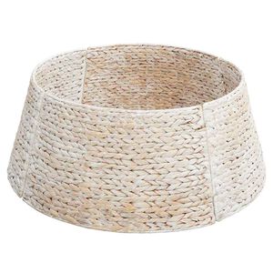 vidaXL Kerstboomkraag Rond Wit 60 x 60 x 22 cm Waterhyacint