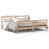 vidaXL Bedframe met hoofdbord massief grenenhout 200x200 cm