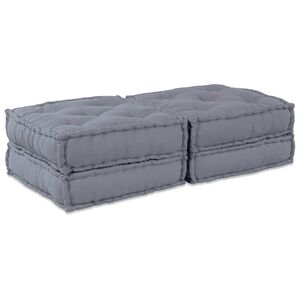 vidaXL Modulair Sofabet 2 st Stof Grijs 140 x 70 x 36 cm