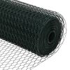 vidaXL Afrasteringspaal Groen 50 x 0,8 m (13 mm gaas) Staal en PVC