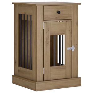 vidaXL Hond Bench Meubel Artisanaal eiken 50 x 47,5 x 80 cm