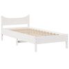 vidaXL Bedframe met hoofdbord massief grenenhout wit 90x200 cm