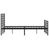vidaXL Bedframe met hoofd- en voeteneinde metaal zwart 120x200 cm