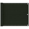 vidaXL Balkonscherm 75x400 cm HDPE donkergroen
