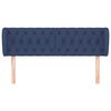 vidaXL Hoofdbord met randen 163x23x78/88 cm stof blauw
