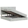 vidaXL Opslag bed met matras Lichtgrijs 160 x 200 cm Fluweel