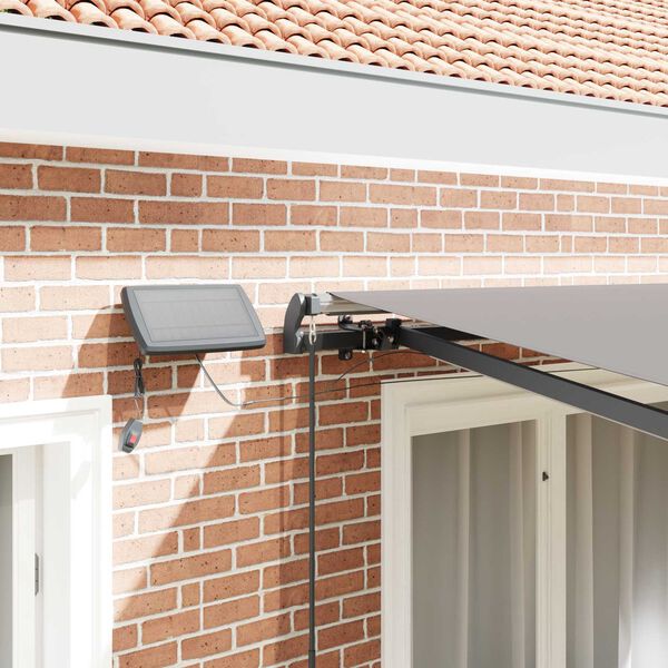 vidaXL Inklapbaar Zonnescherm Lichtgrijs 350 x 250 cm Stof