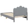 vidaXL Bedframe voor kinderen met hoofdbord Lichtgrijs 80 x 200 cm