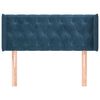 vidaXL Hoofdbord met randen 93x16x78/88 cm fluweel donkerblauw