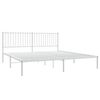 vidaXL Bedframe met hoofdbord metaal wit 183x213 cm