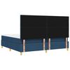 vidaXL Boxspringbed met matras met hoofdeinde Blauw 200 x 200 cm Stof