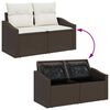 vidaXL Tuin Sofa Set met opslag 8 pcs Bruin Poly riet