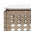 vidaXL 5-delige Loungeset met kussens poly rattan beige
