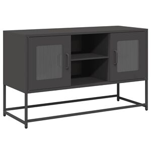 vidaXL Tv-meubel 100,5x39x60,5 cm staal zwart