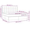 vidaXL Boxspring met matras en LED fluweel donkerblauw 180x200 cm