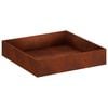 vidaXL Plantenbak Roestkleurig 80 x 80 x 20 cm weervast staal