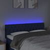 vidaXL Hoofdbord LED 160x7x78/88 cm stof blauw