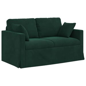 vidaXL Bank Donkergroen 138 x 78 x 80 cm Fluweel