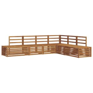 vidaXL Buiten bankenset 6 Stuk Naturel Massief Acaciahout