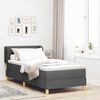 vidaXL Boxspringbed met matras Donkergrijs 100 x 200 cm Stof