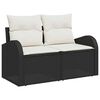 vidaXL Tuin Sofa Set Zwart poly rattan