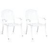 vidaXL Tuinstoel 2 st Wit Aluminium