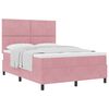 vidaXL Boxspringbed met hoofdeinde Roze 140 x 200 cm Fluweel