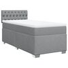 vidaXL Boxspring met matras stof lichtgrijs 90x190 cm