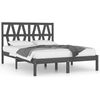 vidaXL Bedframe massief grenenhout grijs 120x190 cm