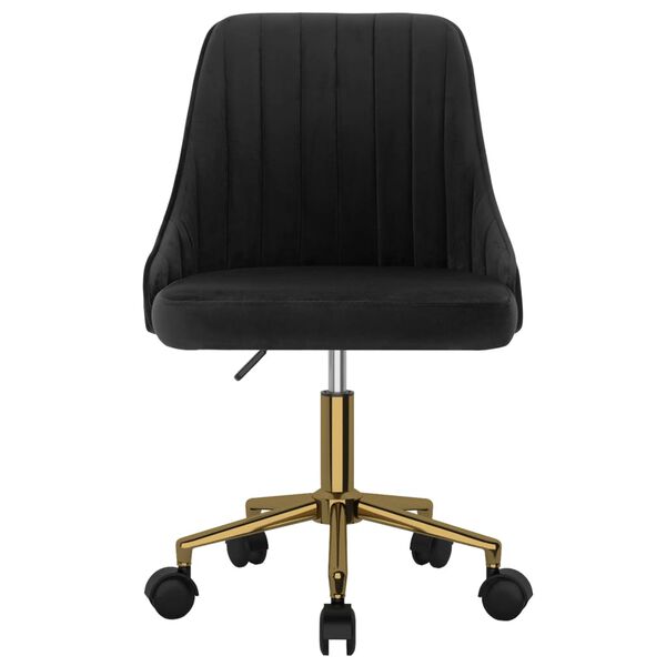 vidaXL Eetkamerstoelen draaibaar 2 st fluweel zwart