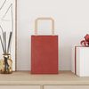 vidaXL Papieren zakken 50 st met hengsels 15x8x21 cm rood