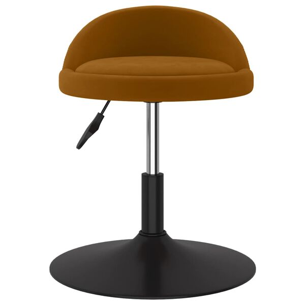 vidaXL Eetkamerstoelen draaibaar 2 st fluweel bruin