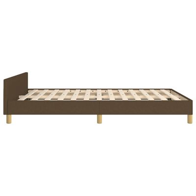 vidaXL Bedframe zonder matras stof donkerbruin 140x190 cm