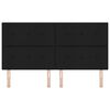 vidaXL Hoofdbord met hoofdeinde Zwart 180 cm Nep Leer