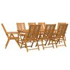 vidaXL Tuin eettafelset 9 pcs Bruin Massief Acaciahout