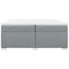 vidaXL Boxspring met matras stof lichtgrijs 200x200 cm