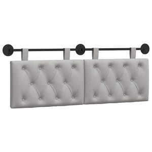 vidaXL Hangend hoofdbord Wolkengrijs Stof