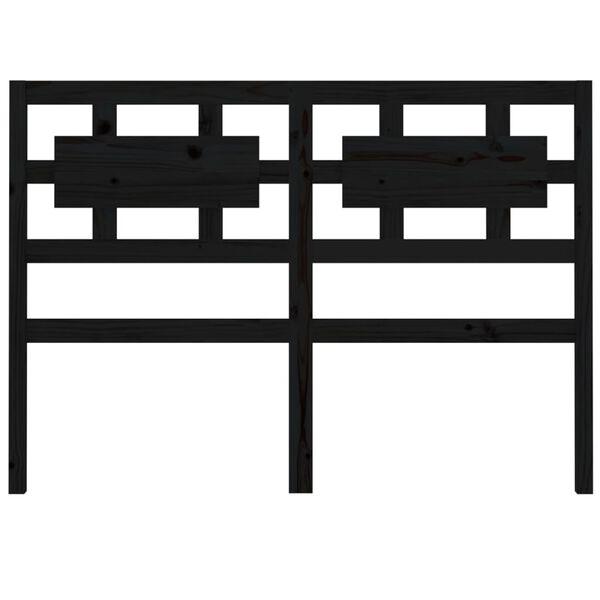 vidaXL Hoofdbord 185,5x4x100 cm massief grenenhout zwart