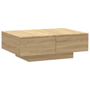 vidaXL Salontafel 90x60x31 cm bewerkt hout sonoma eikenkleurig