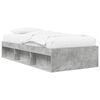 vidaXL Bedframe met opslag Betongrijs 80 x 200 cm Bewerkt hout