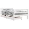 vidaXL Kinderbedframe met lades 80x160 cm massief grenenhout wit