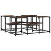 vidaXL Salontafel 91x91x40 cm bewerkt hout gerookt eikenkleurig