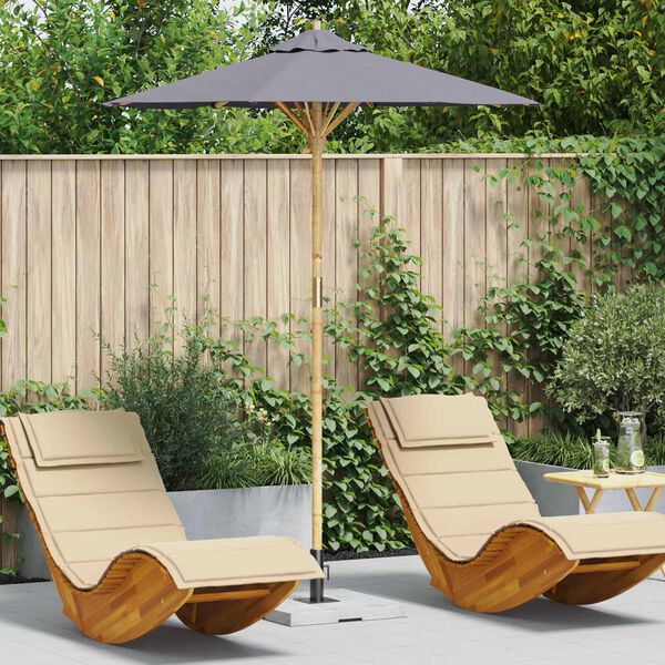 vidaXL Tuinparasol Donkergrijs &Oslash; 270 x 260 cm Bamboe