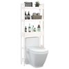 vidaXL Toiletrek 63x26x171 cm massief grenenhout wit