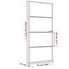 vidaXL Binnendeur smal 93x201,5 cm gehard glas en aluminium zwart