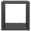 vidaXL Wandschappen kubus 4 st 22x15x22 cm hoogglans grijs