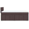 vidaXL Boxspring met matras stof donkerbruin 90x190 cm