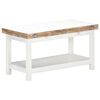 vidaXL Salontafel verlengbaar 90x(45-90)x45 cm massief mangohout wit